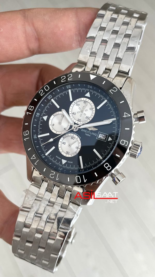 Breitling Chronoliner Y24310 Chronograph Siyah 46mm Replika Saat