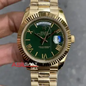 Rolex Day Date Yeşil 40 mm 228238 Replika Saat