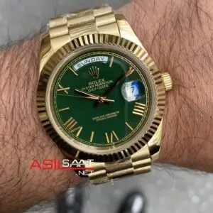 Rolex Day Date Yeşil 40 mm 228238 Replika Saat