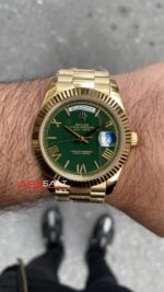 Rolex Day Date Yeşil 40 mm 228238 Replika Saat