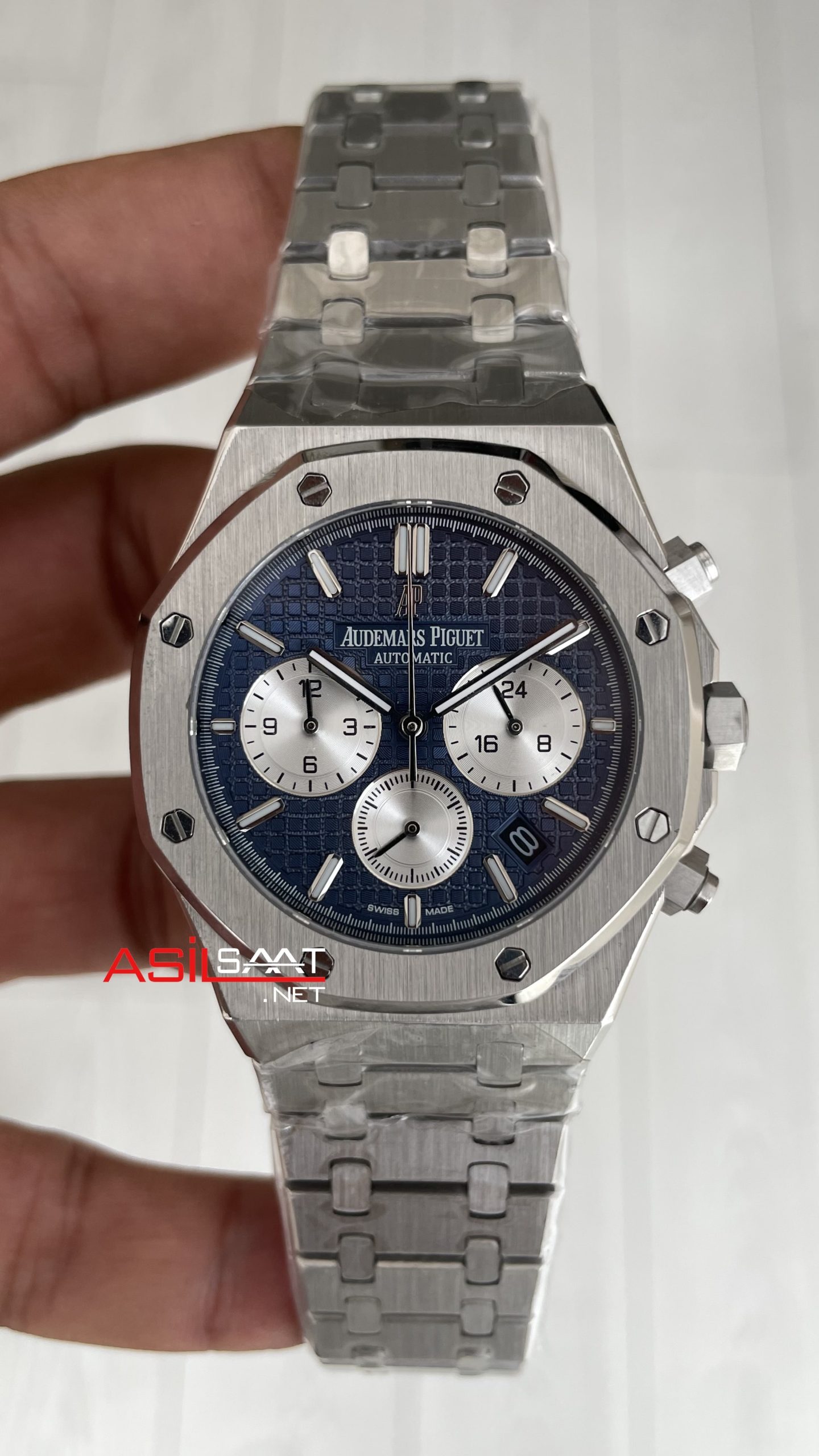Audemars Piguet Royal Oak Chronograph 26331ST Mavi Kadran 41mm Silver Replika Saat Audemars Piguet Royal Oak Chronograph 26331ST Mavi Kadran 41mm Silver Replika Saat