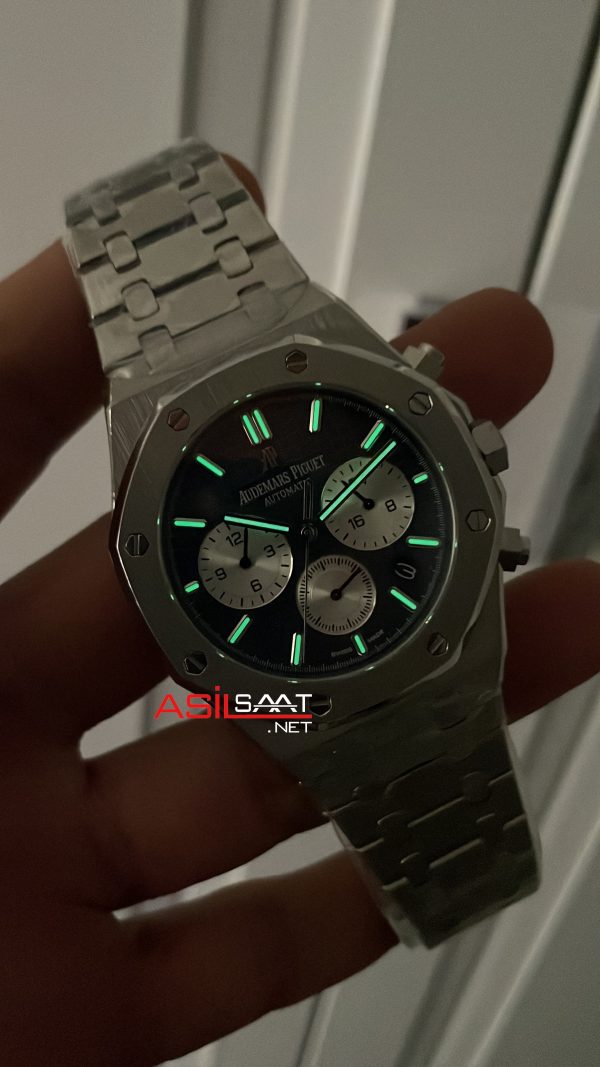 Audemars Piguet Royal Oak Chronograph 26331ST Mavi Kadran 41mm Silver Replika Saat Audemars Piguet Royal Oak Chronograph 26331ST Mavi Kadran 41mm Silver Replika Saat