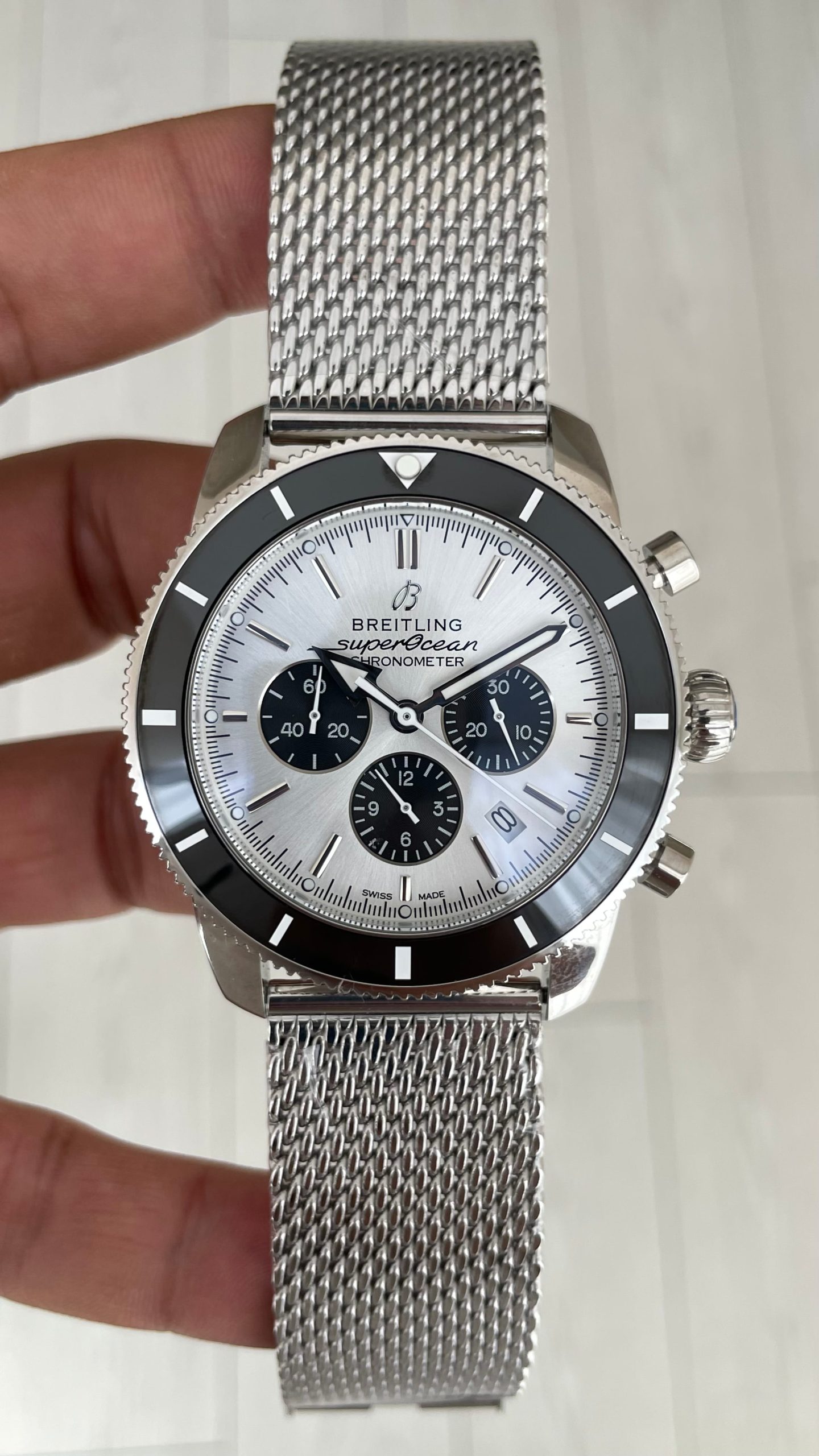 Breitling Superocean Heritage Chronograph AB0162 Panda 44mm Erkek Kol Saati Breitling Superocean Heritage Chronograph AB0162 Panda 44mm Erkek Kol Saati