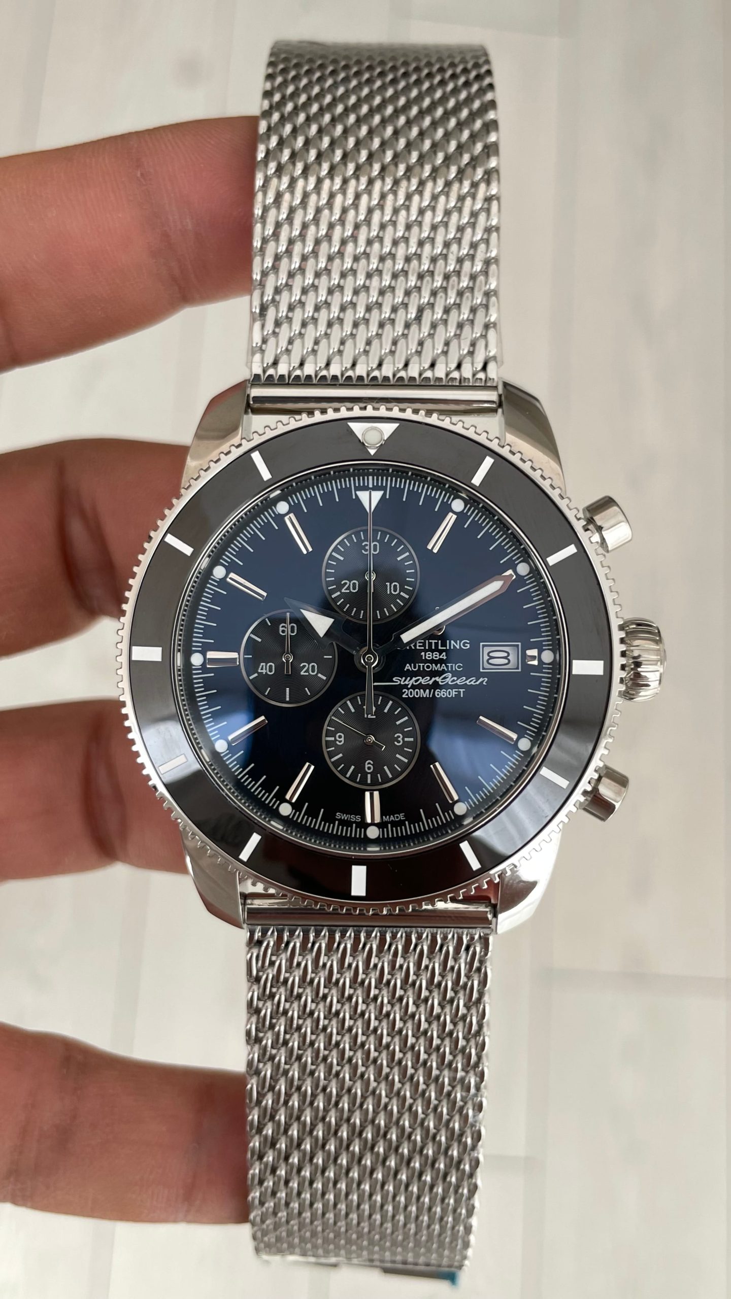 Breitling Superocean Heritage II Chronograph A13312 Siyah Kadran 45mm Erkek Kol Saati Breitling Superocean Heritage II Chronograph A13312 Siyah Kadran 45mm Erkek Kol Saati