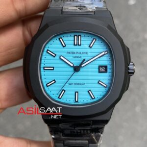 Patek Philippe Nautilus Tiffany 5711 PVD Black Replika Saat