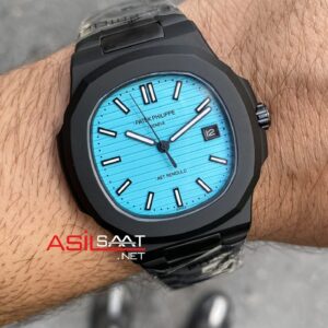 Patek Philippe Nautilus Tiffany 5711 PVD Black Replika Saat