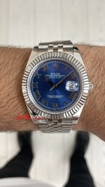Rolex Datejust Azzuro Blue 126334 Jubilee Mavi Kadran 41mm Replika Saat