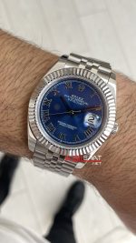 Rolex Datejust Azzuro Blue 126334 Jubilee Mavi Kadran 41mm Replika Saat