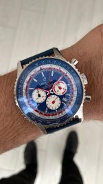 Breitling Navitimer Pan Am B01 Chronograph AB0121 43mm Mavi Kadran