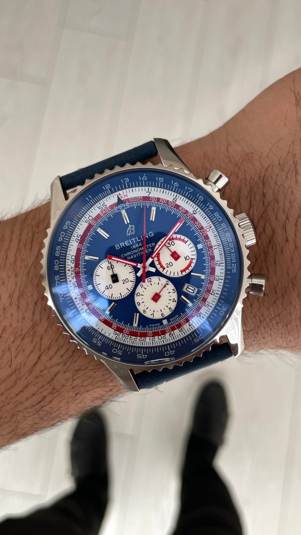 Breitling Navitimer Pan Am B01 Chronograph AB0121 43mm Mavi Kadran