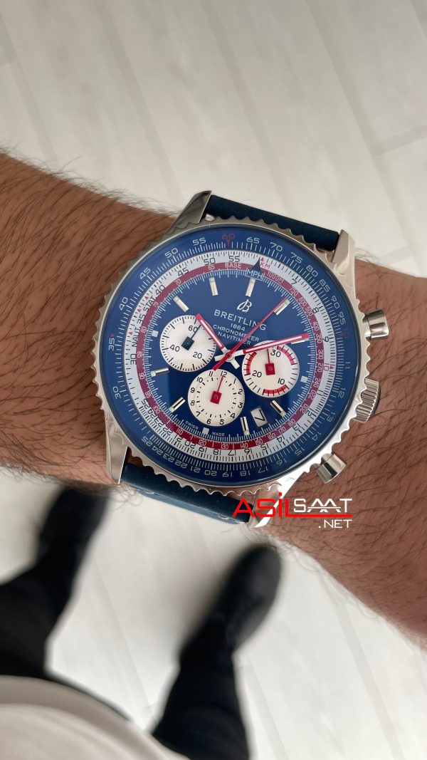 Breitling Navitimer Pan Am B01 Chronograph AB0121 43mm Mavi Kadran