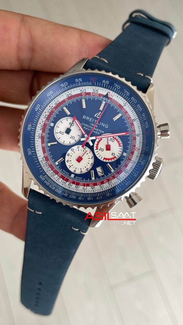 Breitling Navitimer Pan Am B01 Chronograph AB0121 43mm Mavi Kadran