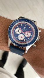 Breitling Navitimer Pan Am B01 Chronograph AB0121 43mm Mavi Kadran