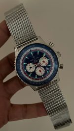 Breitling Navitimer Pan Am B01 Chronograph Mavi AB01212B1C1A1 43mm Replika Saat
