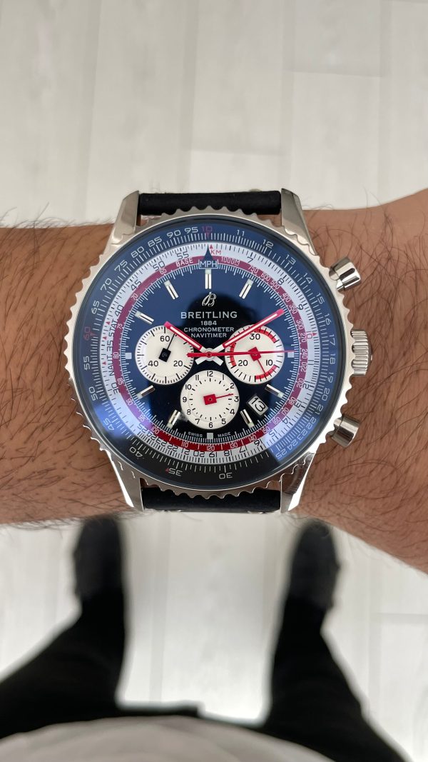 Breitling Navitimer Swiss Air Edition B01 Chronograph AB0121 43mm Replika Saat Breitling Navitimer Swiss Air Edition B01 Chronograph AB0121 43mm Replika Saat