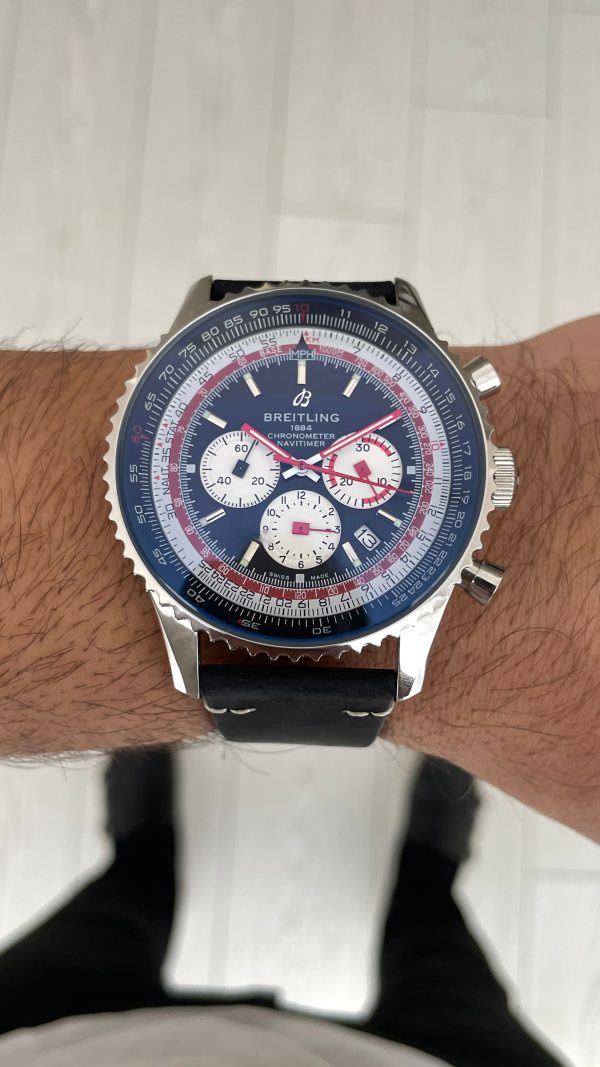 Breitling Navitimer Swiss Air Edition B01 Chronograph AB0121 43mm Replika Saat Breitling Navitimer Swiss Air Edition B01 Chronograph AB0121 43mm Replika Saat