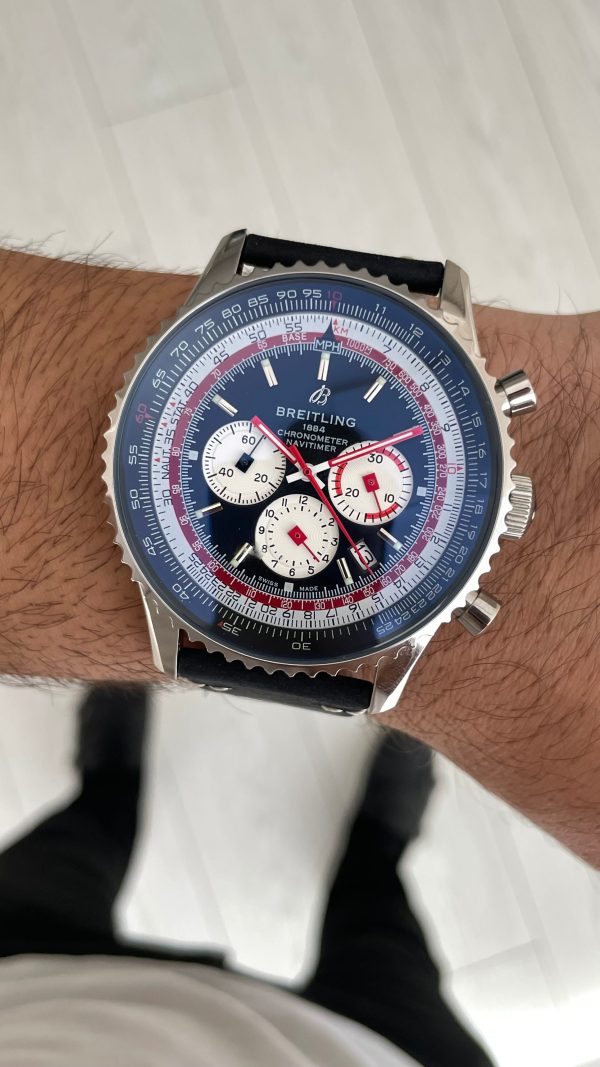 Breitling Navitimer Swiss Air Edition B01 Chronograph AB0121 43mm Replika Saat Breitling Navitimer Swiss Air Edition B01 Chronograph AB0121 43mm Replika Saat