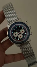 Breitling Navitimer Swiss Air Edition B01 Chronograph Siyah AB0121 43mm Replika Saat