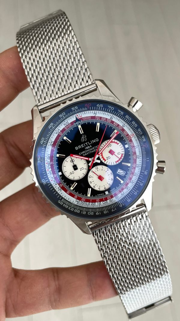 Breitling Navitimer Swiss Air Edition B01 Chronograph Siyah AB0121 43mm Replika Saat Breitling Navitimer Swiss Air Edition B01 Chronograph Siyah AB0121 43mm Replika Saat