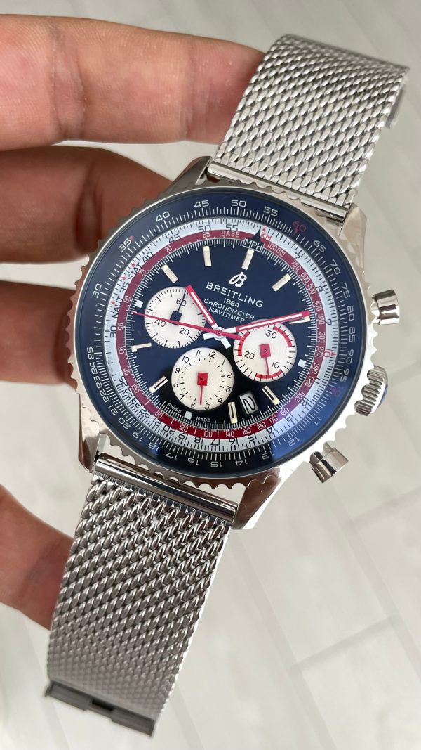 Breitling Navitimer Swiss Air Edition B01 Chronograph Siyah AB0121 43mm Replika Saat Breitling Navitimer Swiss Air Edition B01 Chronograph Siyah AB0121 43mm Replika Saat