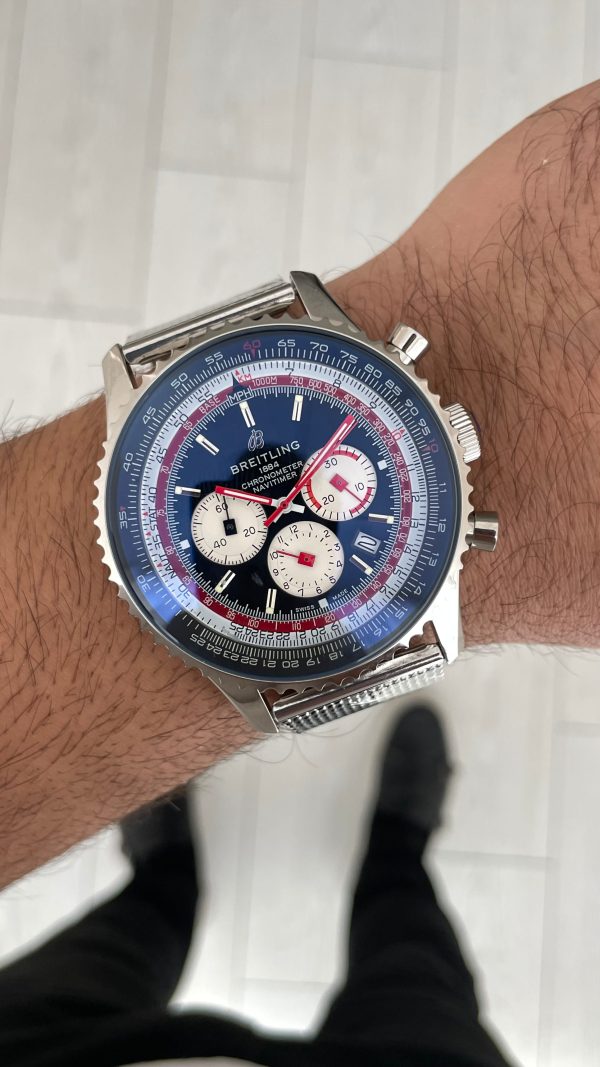 Breitling Navitimer Swiss Air Edition B01 Chronograph Siyah AB0121 43mm Replika Saat Breitling Navitimer Swiss Air Edition B01 Chronograph Siyah AB0121 43mm Replika Saat