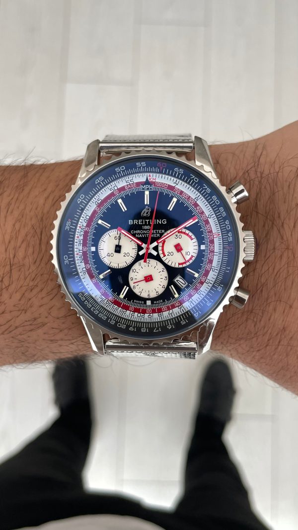 Breitling Navitimer Swiss Air Edition B01 Chronograph Siyah AB0121 43mm Replika Saat Breitling Navitimer Swiss Air Edition B01 Chronograph Siyah AB0121 43mm Replika Saat