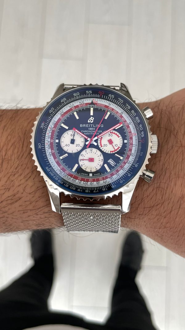 Breitling Navitimer Swiss Air Edition B01 Chronograph Siyah AB0121 43mm Replika Saat Breitling Navitimer Swiss Air Edition B01 Chronograph Siyah AB0121 43mm Replika Saat