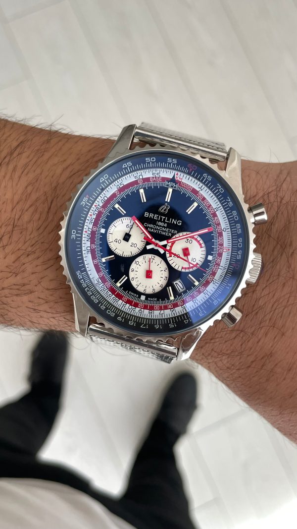 Breitling Navitimer Swiss Air Edition B01 Chronograph Siyah AB0121 43mm Replika Saat Breitling Navitimer Swiss Air Edition B01 Chronograph Siyah AB0121 43mm Replika Saat