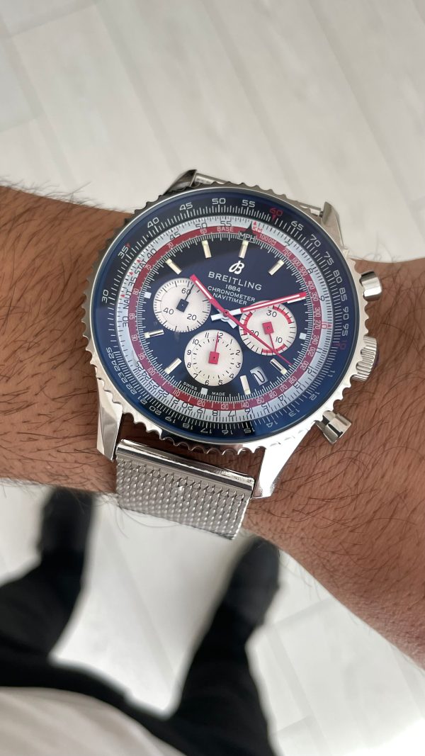 Breitling Navitimer Swiss Air Edition B01 Chronograph Siyah AB0121 43mm Replika Saat Breitling Navitimer Swiss Air Edition B01 Chronograph Siyah AB0121 43mm Replika Saat