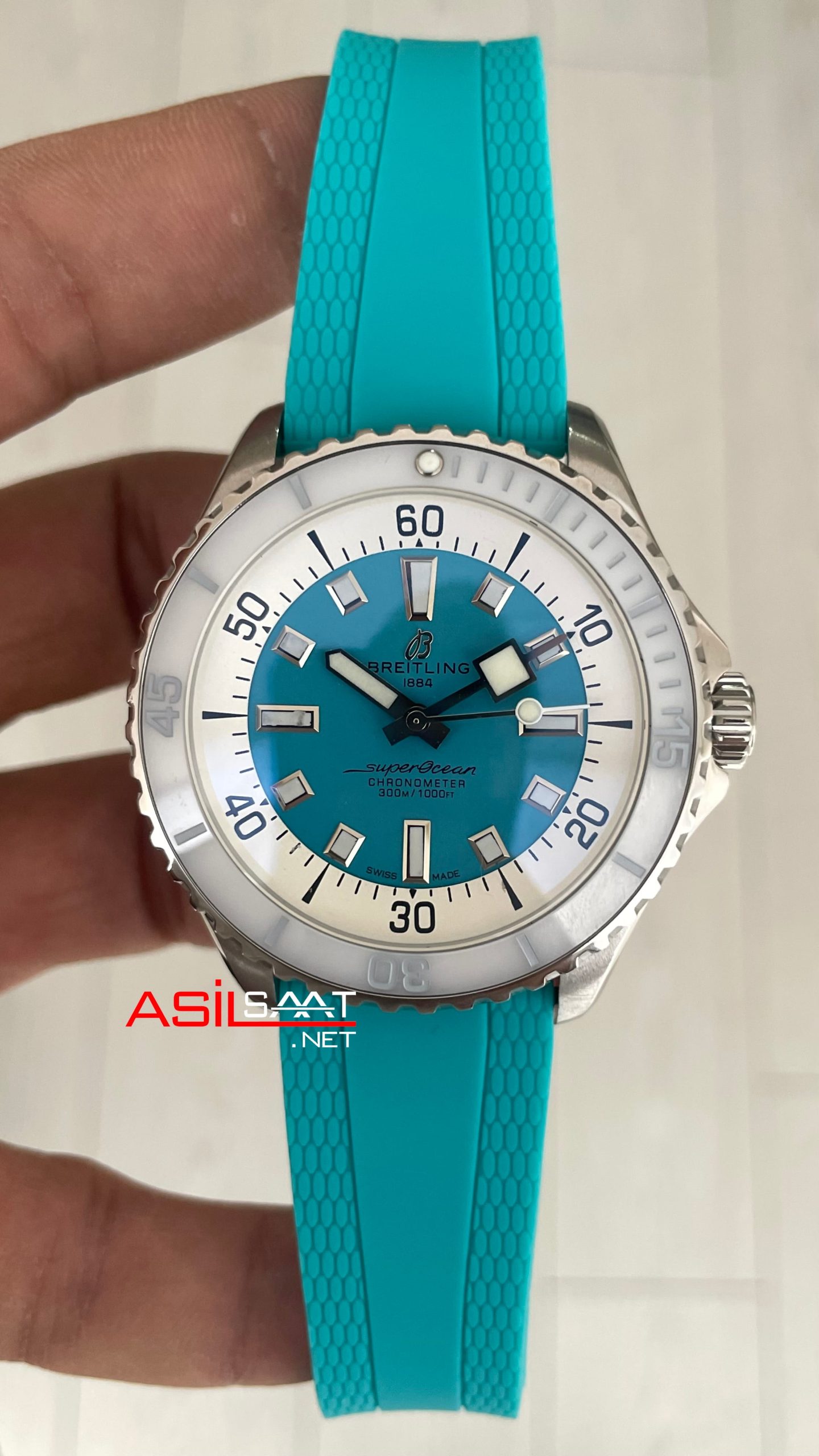 Breitling Superocean A17377 Tiffany 44mm Replika Saat Breitling Superocean A17377 Tiffany 44mm Replika Saat