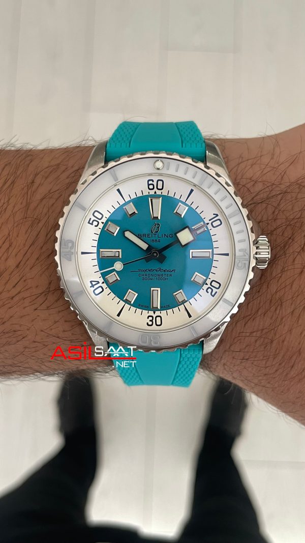 Breitling Superocean A17377 Tiffany 44mm Replika Saat Breitling Superocean A17377 Tiffany 44mm Replika Saat