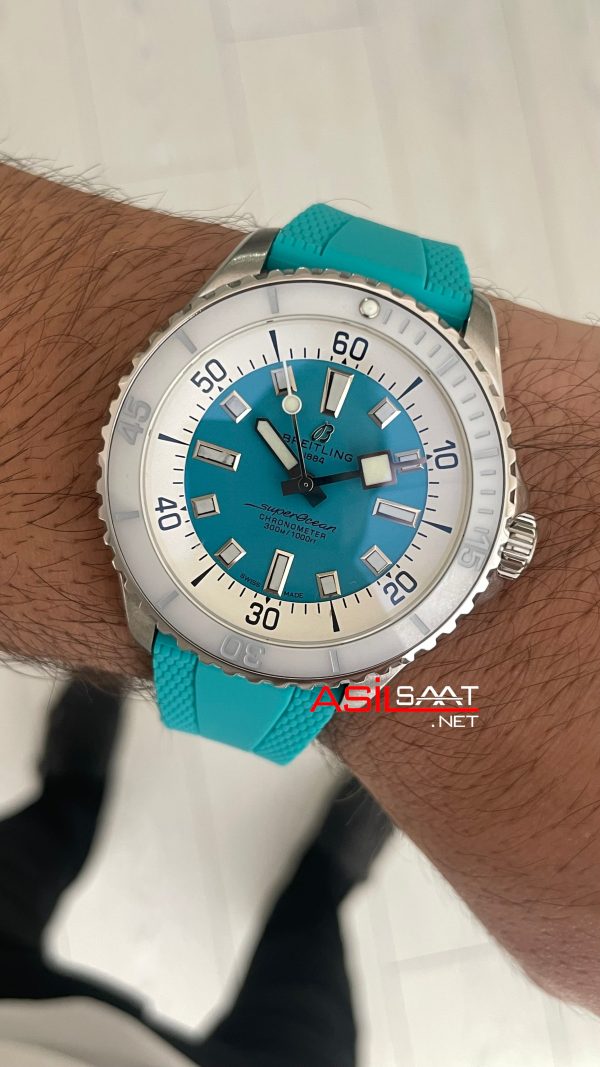 Breitling Superocean A17377 Tiffany 44mm Replika Saat Breitling Superocean A17377 Tiffany 44mm Replika Saat