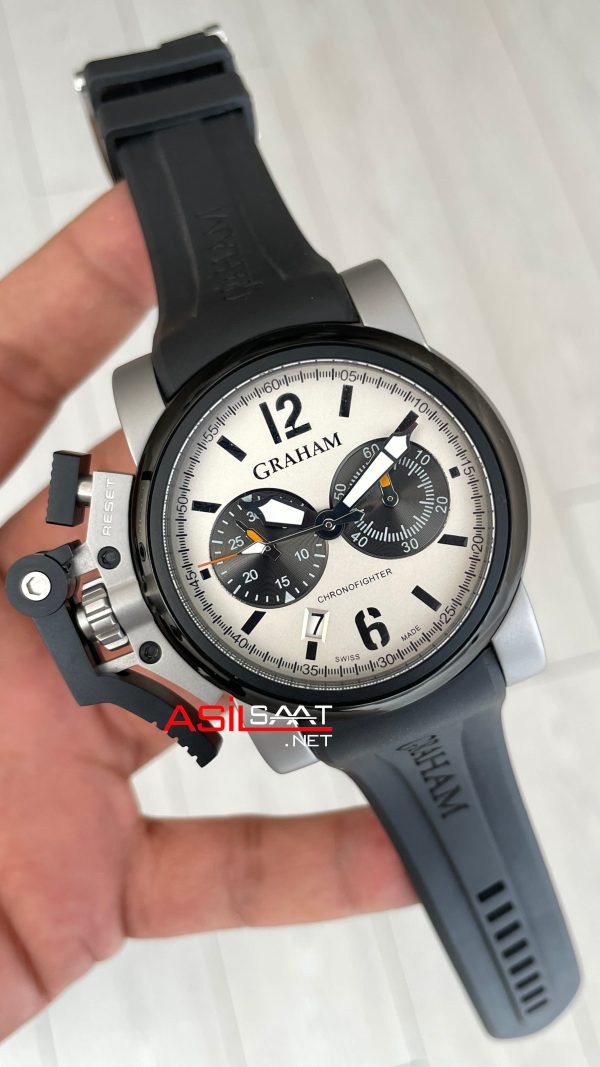 Graham Chronofighter Oversize Beyaz 47mm Replika Saat Graham Chronofighter Oversize Beyaz 47mm Replika Saat