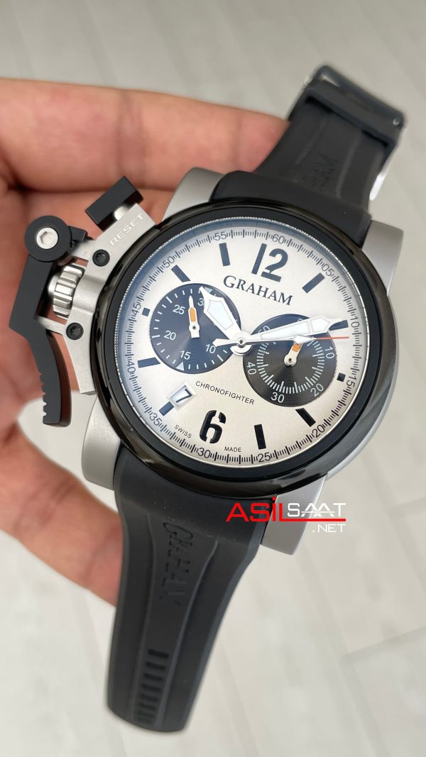 Graham Chronofighter Oversize Beyaz 47mm Replika Saat Graham Chronofighter Oversize Beyaz 47mm Replika Saat