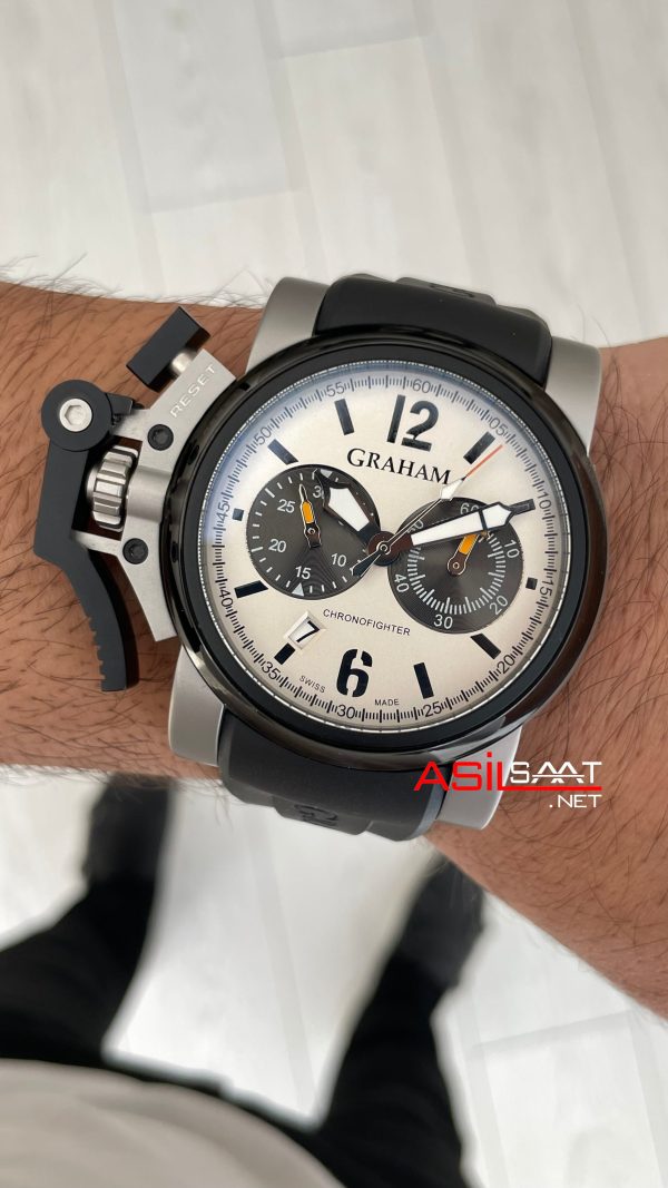 Graham Chronofighter Oversize Beyaz 47mm Replika Saat Graham Chronofighter Oversize Beyaz 47mm Replika Saat