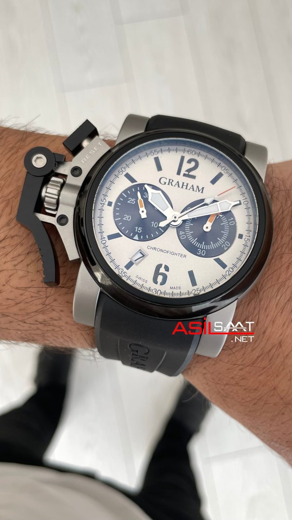 Graham Chronofighter Oversize Beyaz 47mm Replika Saat Graham Chronofighter Oversize Beyaz 47mm Replika Saat