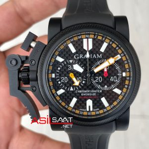 Graham Chronofighter Oversize Black PVD 47mm Replika Saat