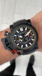 Graham Chronofighter Oversize Black PVD 47mm Replika Saat