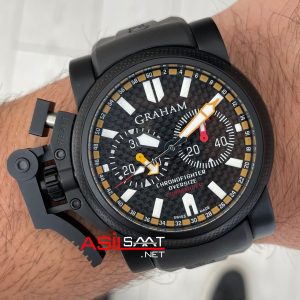Graham Chronofighter Oversize Black PVD 47mm Replika Saat