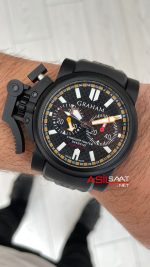 Graham Chronofighter Oversize Black PVD 47mm Replika Saat