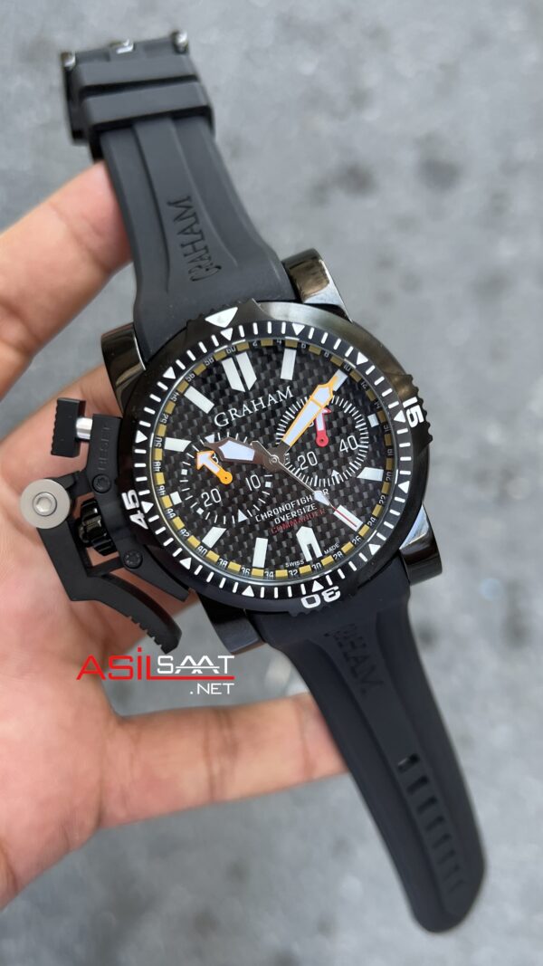 Graham Chronofighter Oversize Commander Siyah Replika Saat
