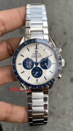Omega Speedmaster Silver Snoopy Award 50th Anniversary 42 mm Mavi