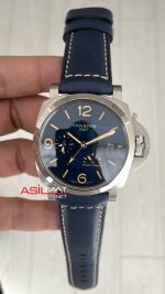 Panerai Luminor GMT Due Power Reserve PAM00964 Mavi 45mm Silver Replika Saat