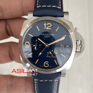 Panerai Luminor GMT Due Power Reserve PAM00964 Mavi 45mm Silver Replika Saat