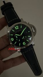 Panerai Luminor GMT Due Power Reserve PAM00964 Mavi 45mm Silver Replika Saat