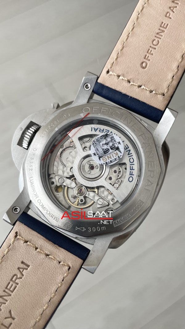 Panerai Luminor GMT Due Power Reserve PAM00964 Mavi 45mm Silver Replika Saat