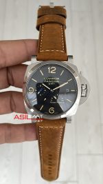 Panerai Luminor GMT Power Reserve PAM01321 Kahverengi 44mm Silver Replika Saat