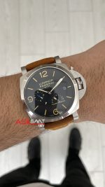 Panerai Luminor GMT Power Reserve PAM01321 Kahverengi 44mm Silver Replika Saat
