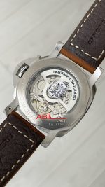 Panerai Luminor GMT Power Reserve PAM01321 Kahverengi 44mm Silver Replika Saat