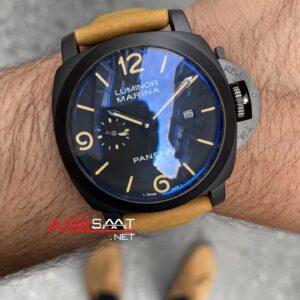 Panerai Luminor Marina PVD Siyah Kahverengi 46 mm Replika Saat